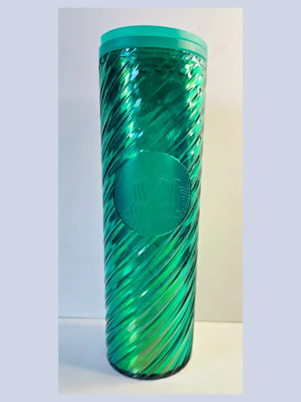 Starbucks 2022 Christmas Holiday Iridescent 16oz Tumbler Siren Green